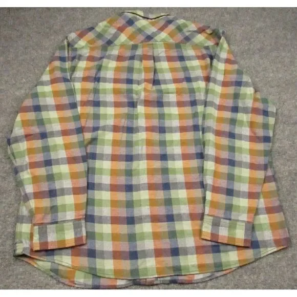 Carbon2Cobalt Shirt Mens Large Check Plaid Unbrushed Flannel Effortlessly Cool - Picture 3 of 14